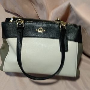 Leather coach bag